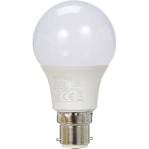 NITYAM 3 stuks LED-lampen standaard 6 W 510 lumen B22 fitting - lichtkleur: warmwit 3000 K - stralingshoek 180 °