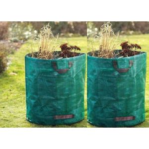 Sasemy® - Tuinafvalzak - Set van 4- Tuinafvalzakken opvouwbaar - Tuinzak - Tuinafvalemmer - 4x 280 liter - Groen