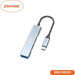 ISWISS 3-in-1 USB C Hub - DOCKING STATION - 3x USB AANSLUITING: Vereenvoudigde Connectiviteit!