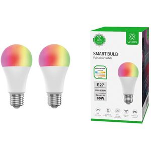 WOOX R9074 2-Pack Smart WiFi E27 LED Bulb RGB+CCT RGB+CCT