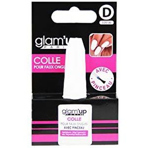 Glam'Up Paris - Snelle en sterke nagellijm voor kunstnagels – langdurige zelfklevende nagellijm voor het lijmen of repareren van kunstnagels – maat XL met kwast – nr. 180 – 8 g