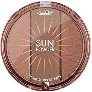 Glam'Up Paris - 3-traps poeder – Trio Soleil – palet zonnepoeder – bronzing en contouring poeder – goede vulling – 29 g