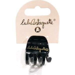 Lulu Castagnette Haarclip, antislip, krabhaarclip, klauwtang voor vrouwen en meisjes, klein model, haaraccessoires, 3 cm, zwart