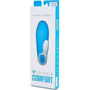 Ultra Lite Comfort Memory foam inlegzool-n verzonken voetsteun hielschaal + GreenFeet sportsokken, blauw (blue)