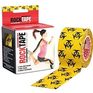 Rocktape Kinesiologie Tape Atleten, waterbestendig, verminderen pijn en letsel herstel, 5cm x 5m, ongesneden, BioHazard