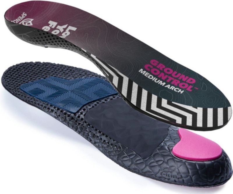 Spenco - Medium Arch Ground Control - Steunzolen - Kleur: Zwart - Materiaal: Schuim