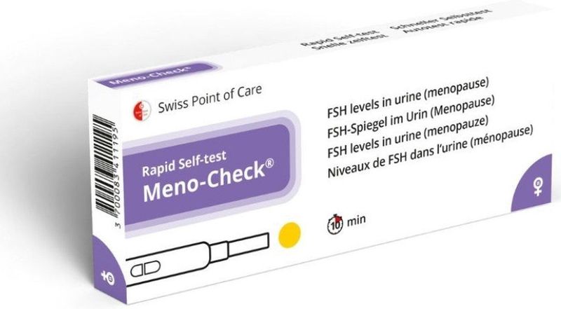 Meno-Check (FSH) menopauze zelftest 2 stuks | vroegtijdige menopauze detectie | snel inzicht in hormonale veranderingen | snelle zelfdiagnostische test - resultaten beschikbaar binnen enkele minuten