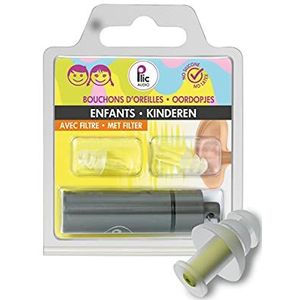 PLIC AUDIO - Oordopjes voor kinderen - Multifunctionele bescherming - 18dB demping - Ultra comfortabele gehoorbescherming - 2+1 Corolles en dubbel filter - Hypoallergeen en herbruikbaar