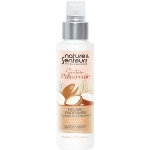Palmeraie geurnevel, Argan 100 ml ● Voor hydraterend lichaam en haar ● Geschikt voor alle soorten huid en haar ● Gemaakt in Frankrijk ● Natuur en geuren
