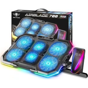 Spirit of Gamer Laptop Cooler – Cooler For Laptop – Laptopkoeler – RGB– 2400 RPM – 10 Tot 17 Inch – Zwart