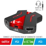 Spirit of Gamer Converter 2 - Muis en Keyboard - Zwart/Blauw