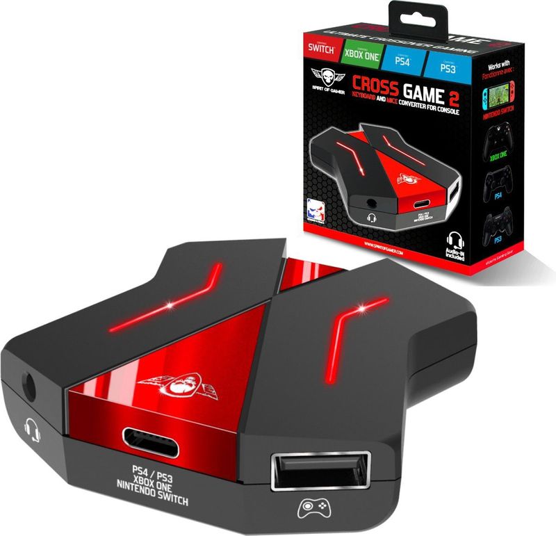 Spirit of Gamer Converter 2 - Muis en Keyboard - Zwart/Blauw