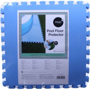 Didak vloertegels 50 x 50 x 0,4 cm blauw (8 stuks)