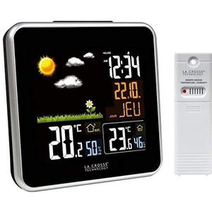 La Crosse Technology - WS6821 weerstation met gekleurd LCD-scherm - Zwart