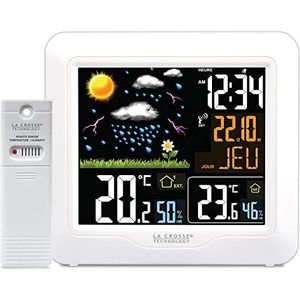 La Crosse Technology - WS6820 Draadloos weerstation met gekleurd LCD-scherm - wit