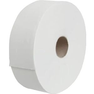 Toiletpapierrollen, Jumbo/Maxi, 320 m, Pure Watten, 2-laags, wit, Ecolabel, gemaakt in Frankrijk, 6 stuks