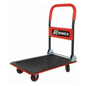 Ribimex PRCDT150 opvouwbare steekwagen met 4 wielen, max. Belasting 200 kg, rood en zwart.