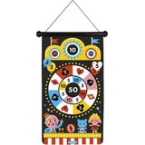 Janod - Magnetisch dartspel met thema kermis – behendigheidsspel – leren behendigheid en concentratie – 6 darts – voor- en achterkant – vanaf 4 jaar, J02083