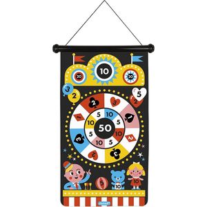 Janod - Magnetic Carnival Dartboard - Game Of Skill - Teaches Agility and Concentration - 6 Darts - Double-Sided - Suitable for Ages 4 and Up, J02083