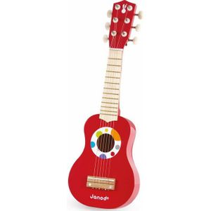 Janod - Mijn Eerste Gitaar - Hout - Confetti - Muziekinstrument voor Kinderen