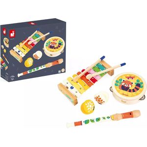 Janod Gioia - Muziekinstrumenten Set - Houten Muzikale Speeltjes - 4 Stuks