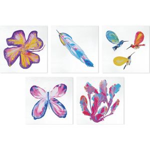 Janod - Flower Power – I Love Creativity – 5 prestaties in acrylverf – creatieve set – 8 jaar, J07738