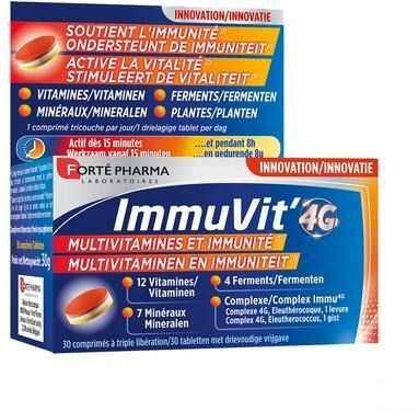 Immuvit - 4G - Multivitaminen - 3-Lagige Tablet - Versterkt met Vitamine D en Zink