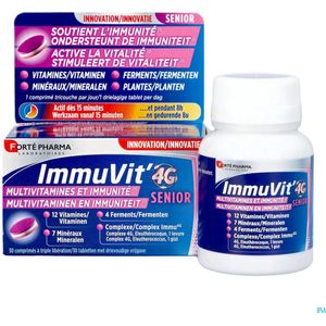 ImmuVit'4G Senior - Voedingssupplement - 12 Vitamines - 7 Mineralen - Plantaardig