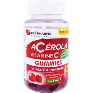 Acerola - Gummies - Rood - Plantaardige Vitamine C - 80 mg per 2 gummies