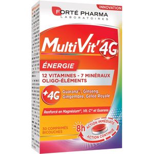 Forté Pharma MultiVit'4G Energy 30 Dubbele Tabletten