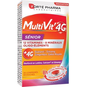 Forté Pharma - MultiVit'4G - Voedingssupplement - 30 Tabletten - Dubbele Sterkte
