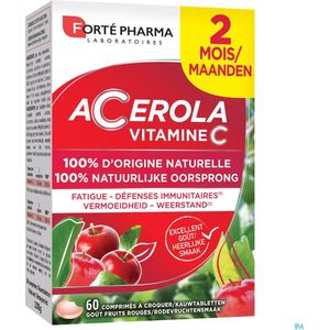 Acerola - Vitamine C - Rood Fruit - Natuurlijke Bron - 60 Tabletten