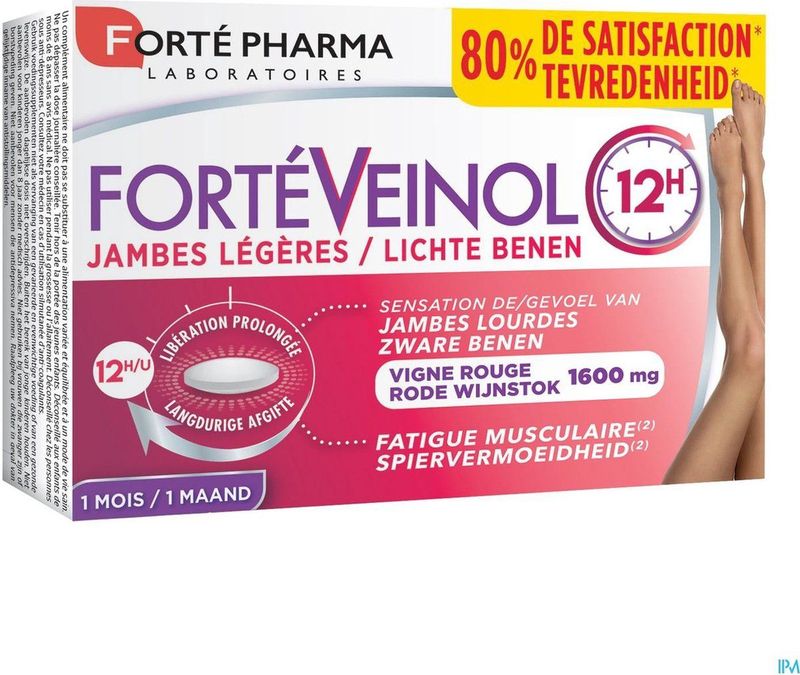 Forteveinol - 12h Tabl - Voedingssupplementen - 30 Stuks