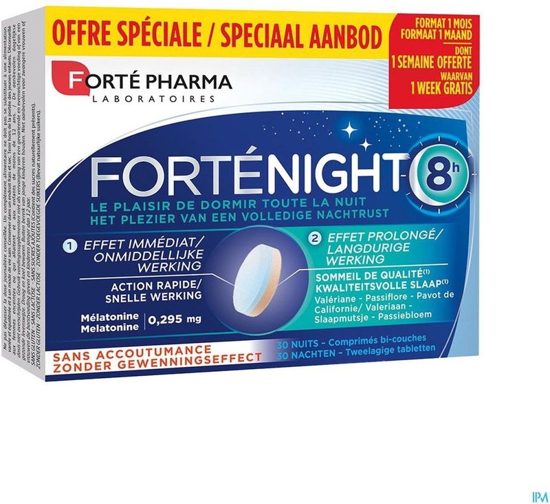 FortéNight - Slaaptablet - 8 Uur - Innovatieve Formule