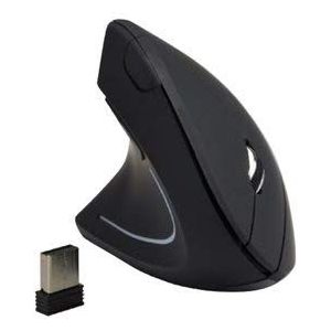 MCL - Linkshandige - Draadloze Muis - Zwart - Ergonomisch Ontwerp, 1600 dpi Resolutie