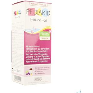 Pediakid - Immuno-Fort Siroop - 250ml - Plantenextracten - Vitamines - Mineralen