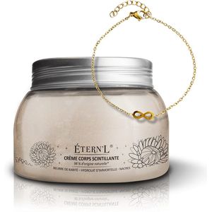 ÉTERN'L goddelijke Franse sparkelende body boter met ARMBAND - Immortelle-bloemextract 300ml