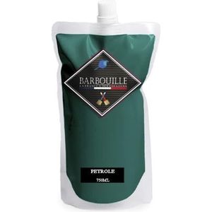 BARBOUILLE - Acrylverf Petrol - Satijnlook - Muurverf, Plafond, Hout & Balkon - Wasbaar - Droogt in 30 minuten - VOC A+ - Gemaakt in Frankrijk - 750 ml