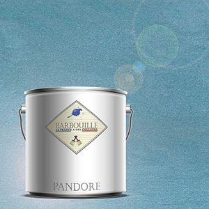 Pandor 2,5 liter parelmoer effect metallic blauwe damastvrije spatel
