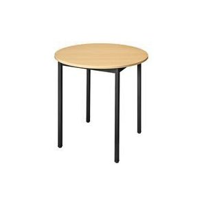 SODEMATUB 80ROHN universele tafel, rond, 800 mm, beuken/zwart