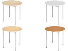 SODEMATUB Mehrzwecktisch ahorn, alu rund, Vierkantrohr alu, 80,0 x 80,0 x 74,0 cm