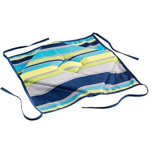 Le jardin des Cigales 3003359 Marina zitkussen met 4 kleppen, polyester, 36 x 36 cm, blauw