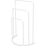 MSV Handdoeken Rek Badkamer - Wit - Chroom Metaal - 50 X 75 X 26 cm