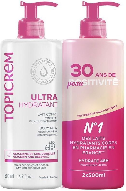 Topicrem - UH Bodylotion - 2x500ml - Ultra-hydraterend
