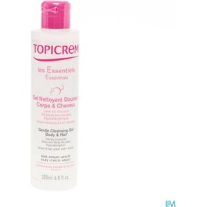 Topicrem UH BODY Gentle Cleansing Gel Zachte Reinigingsgel  voor Gezicht, Lichaam en Haar 200 ml