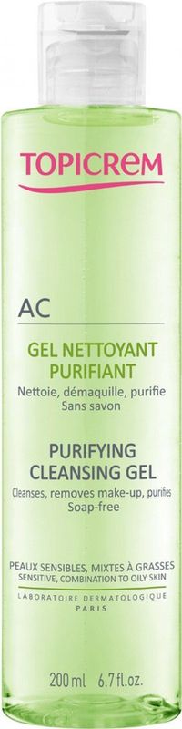 Topicrem - AC Purifying Cleansing Gel - Gezichtsreiniging - 200 ml