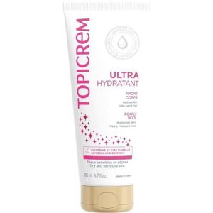 Topicrem UH BODY Ultra-Moisturizing Pearly Body Body Milk voor Gevoelige Huid  met Parelmoer Glans 200 ml