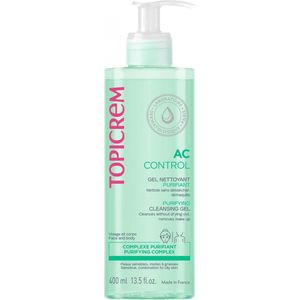 Topicrem - AC Purifying Cleansing Gel - Dieptereinigings Gel - 400 ml - Voor Vette en Gevoelige Huid