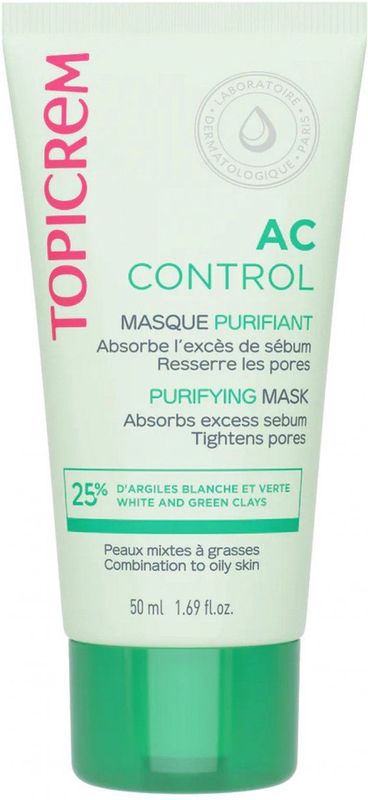 Topicrem - AC Purifying Mask - Dieptereinigend Masker - 50 ml - Crème voor Vrouwen