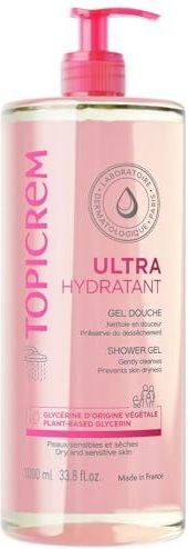 Topicrem - Ultra Hydraterende Douchegel - 1000 ml - Zonder Zeep - Romige Textuur